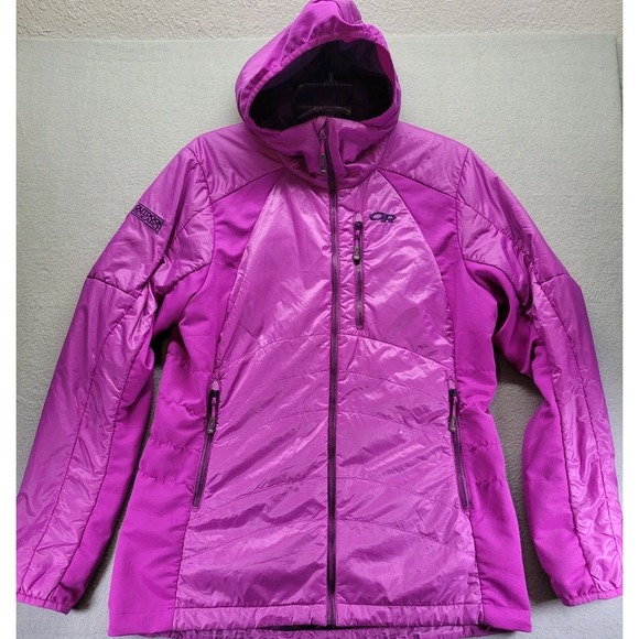 Outdoor Research Cathode Hoodie Womens Size Large Full Zip Pertex Jacket Light - Picture 2 of 14